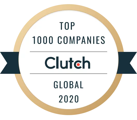 Badge for the Clutch.co Top 1000 Companies Global 2020